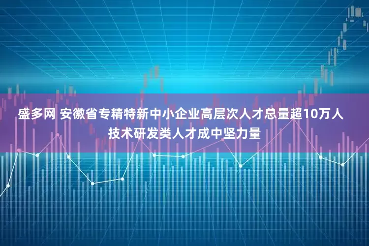 盛多网 安徽省专精特新中小企业高层次人才总量超10万人  技术研发类人才成中坚力量